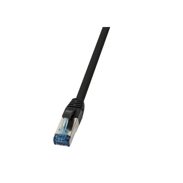 Cat.6A S/FTP, PUR patch cable, 10G, 3m, black