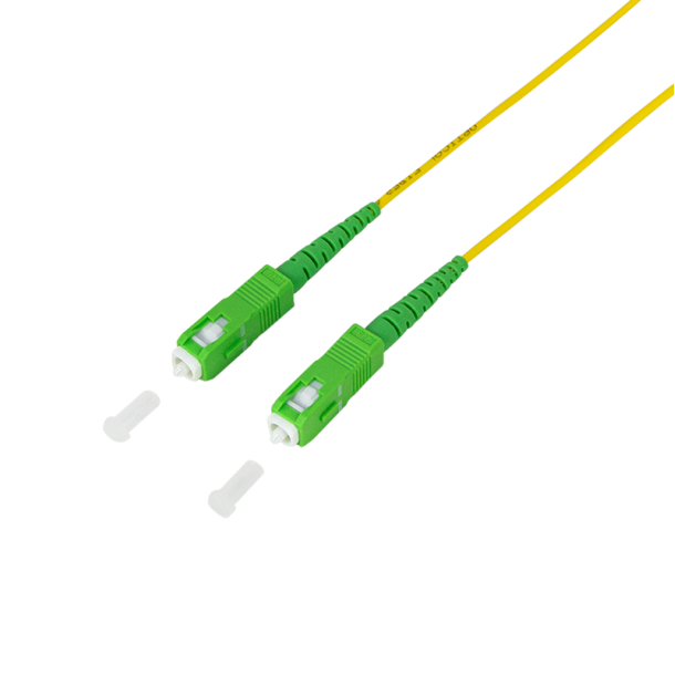 Fiber simplex patch cable, OS2, SM G.657.A2, SC/APC-SC/APC, 3 m