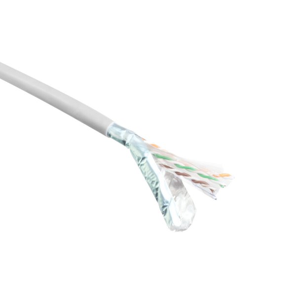 ACT Cat 6 F/UTP solid installation cable, PVC, CPR euroclass ECA, 24AWG, grey 305 meter