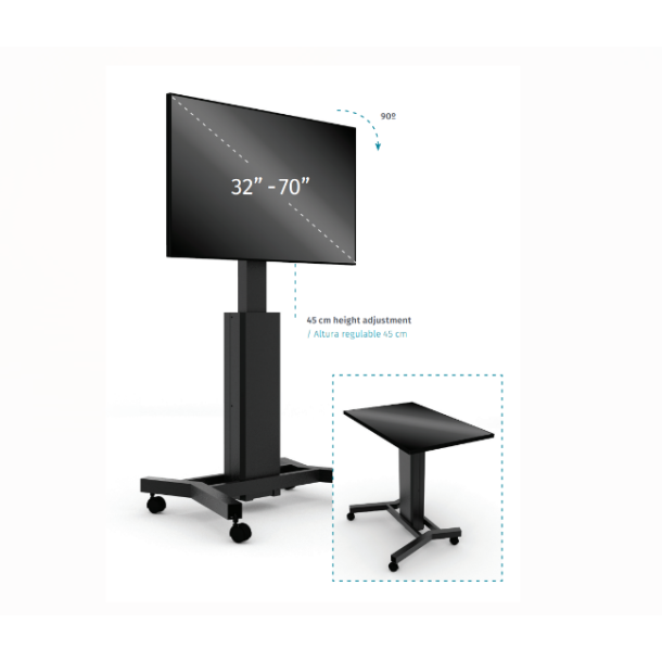 DIMASA MIMI Touch table - Elektrical height adjustment - Manual tilt - Up to 70