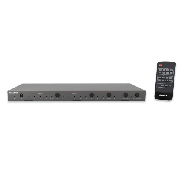 Marmitek HDMI switch - matrix - 4 in / 2 out - 4K60 (4:4:4) UHD - HDCP 2.2 - digital audio output