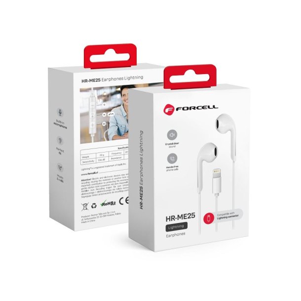 Forcell earphones med lightning stik.