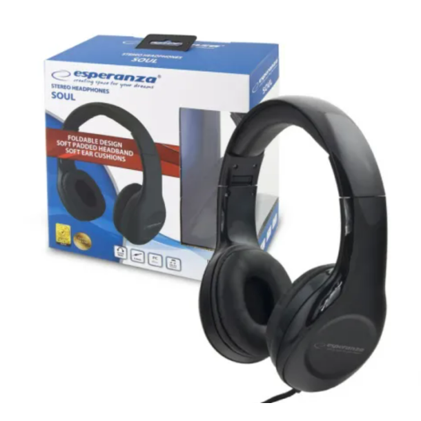 Esperanza Headphones Soul - Uden mikrofon - Sort