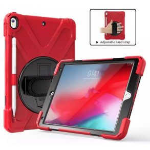 iPad Air 10,5 (2019) Hndvrker Cover m. 360? Stfunktion & Hndholder - Rd