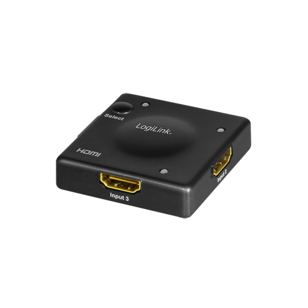 HDMI switch, 3x1-Port, 1080p/60 Hz, HDCP, CEC, Mini