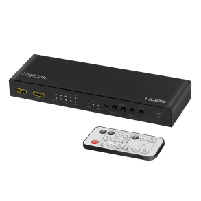 HDMI matrix switch 4x2-Port, 4K/60 Hz, HDR, ARC, extract, scaler, RC