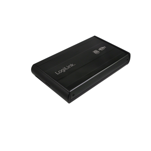 HDD Enclosure 3.5 Inch, S-ATA, USB 3.0, Alu, Black