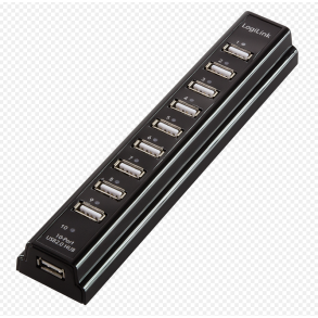 LogiLink USB Hub - 2.0 - 10 porte - Powered