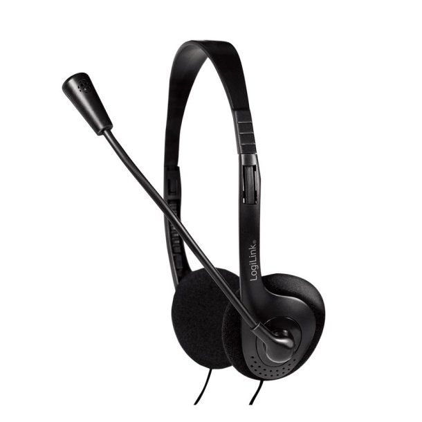 LogiLink Headset Stereo, with Microphone, 2x 3.5 mm, ecofriendly