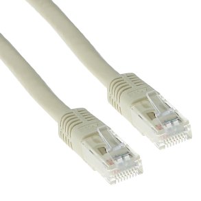 ACT Ivory 2 meter LSZH U/UTP CAT6A patch cable with RJ45 connectors