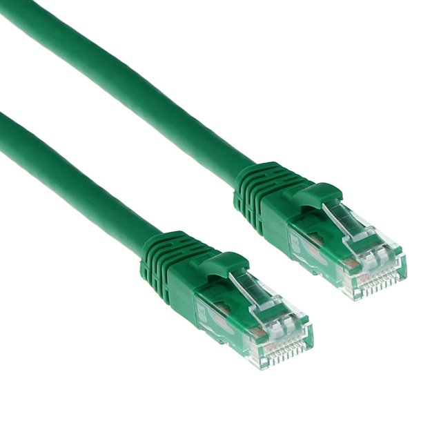 ACT Green 0.5 meter U/UTP CAT6A patch cable snagless with RJ45 connectors