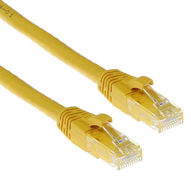 ACT Yellow 3 meter U/UTP CAT6A patch cable snagless with RJ45 connectors