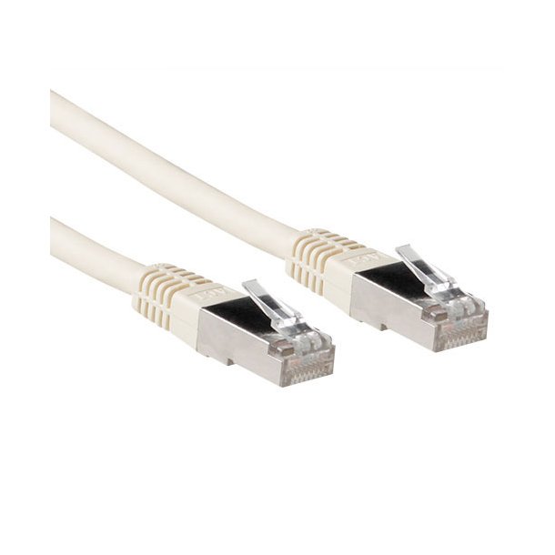 ACT Ivory 0.5 meter LSZH SFTP CAT6A patch cable with RJ45 connectors