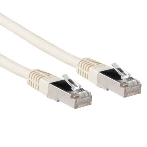 ACT Ivory 10 meter LSZH SFTP CAT6A patch cable with RJ45 connectors