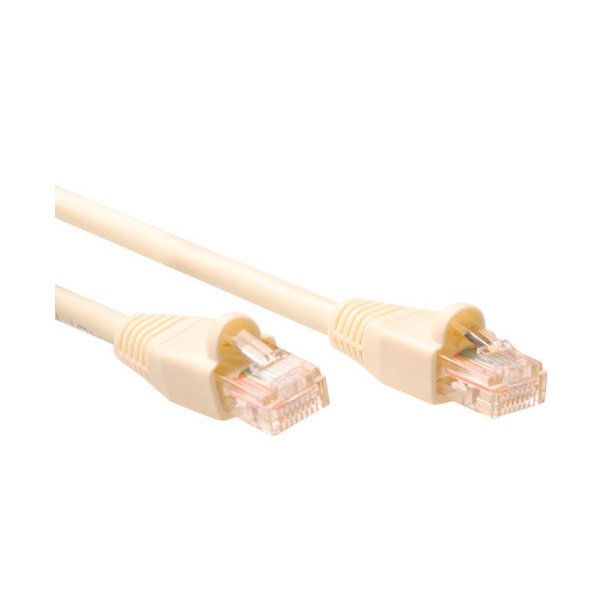 ACT Ivory 0.5 meter U/UTP CAT5E patch cable snagless with RJ45 connectors