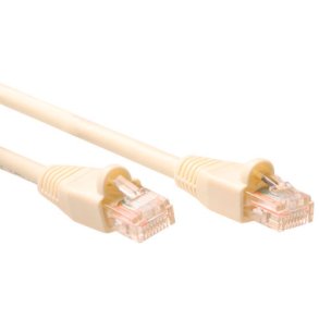 ACT Ivory 1 meter U/UTP CAT5E patch cable snagless with RJ45 connectors