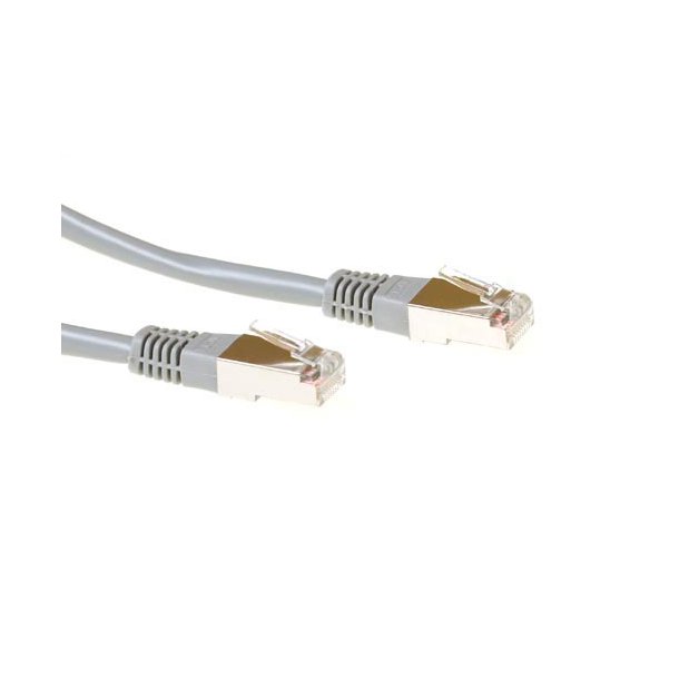 ACT Grey 0.5 meter F/UTP CAT5E patch cable with RJ45 connectors