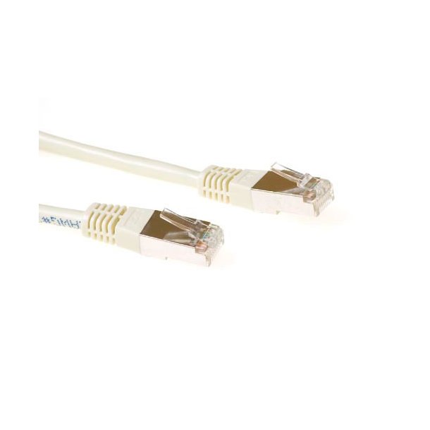 ACT Ivory 0.5 meter F/UTP CAT5E patch cable with RJ45 connectors