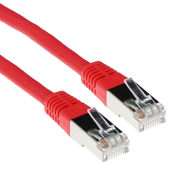 ACT Red 3 meter F/UTP CAT5E patch cable with RJ45 connectors