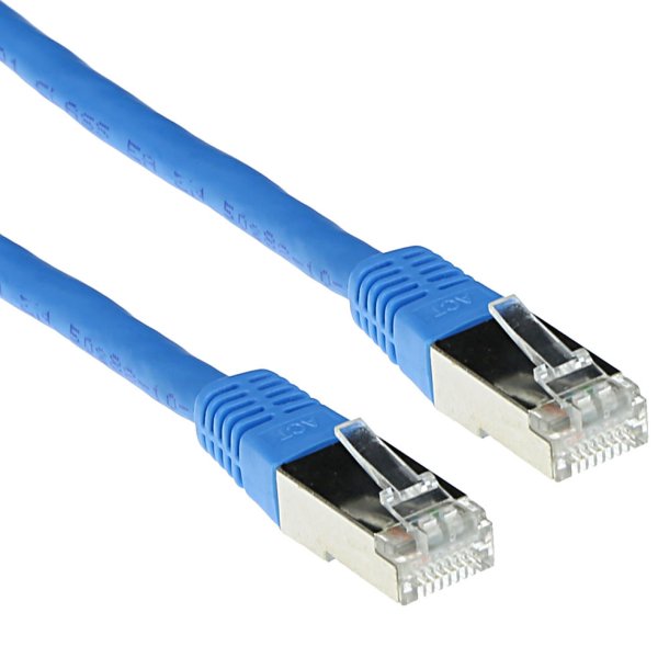 ACT Blue 1 meter F/UTP CAT5E patch cable with RJ45 connectors