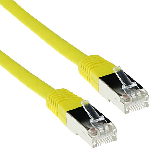 ACT Yellow 1 meter F/UTP CAT5E patch cable with RJ45 connectors