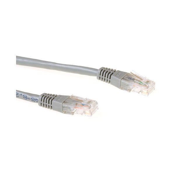 ACT Grey 25 meter U/UTP CAT6 patch cable with RJ45 connectors