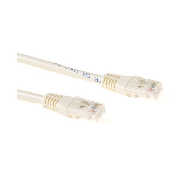 ACT Ivory 25 meter U/UTP CAT6 patch cable with RJ45 connectors