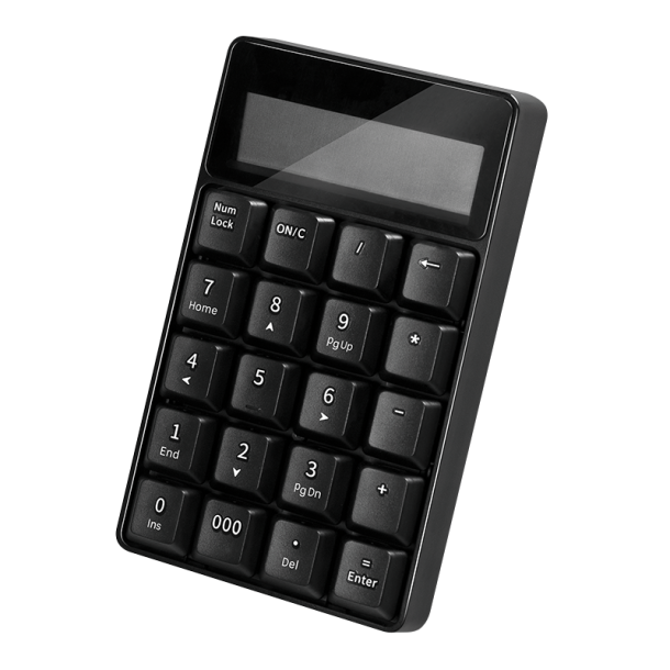 Wireless keypad with calculator, Bluetooth V5.1, black