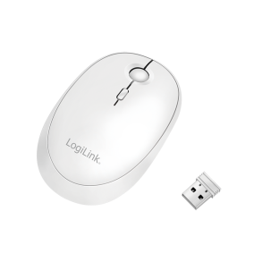 Wireless & Bluetooth dual mouse, 2.4 GHz, 800/1200/1600 dpi, white
