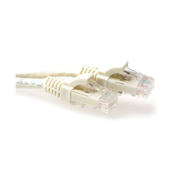 ACT Ivory 25 meter U/UTP CAT6 patch cable snagless with RJ45 connectors