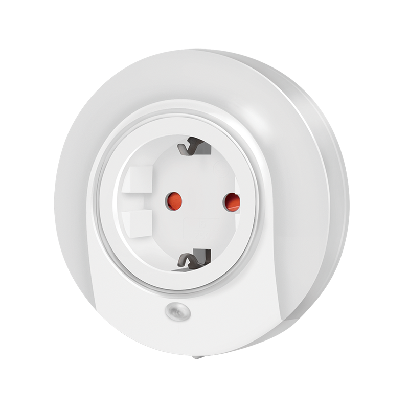LED night light with pass-through plug and twilight sensor, 3528 LED x7 ...