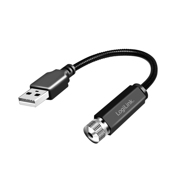 LogiLink USB-A LED starlight, 6-light pattern, with flexible gooseneck