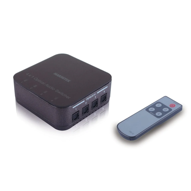 Marmitek Audio switch - 4 in / 1 out - Toslink - remote control