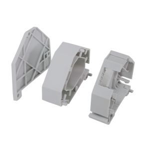 DIN-rail adapter for one LC-Duplex or SC-Simplex adapter