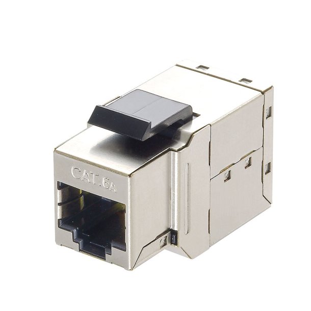 Keystone Inline coupler RJ45 Cat.6A fully shielded, snap-in