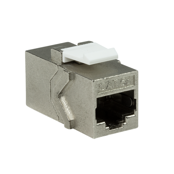 Cat.6A Keystone Inline Coupler STP, only 14.6 mm width, slim type