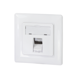 Keystone face plate for 1 module, German type, pure white