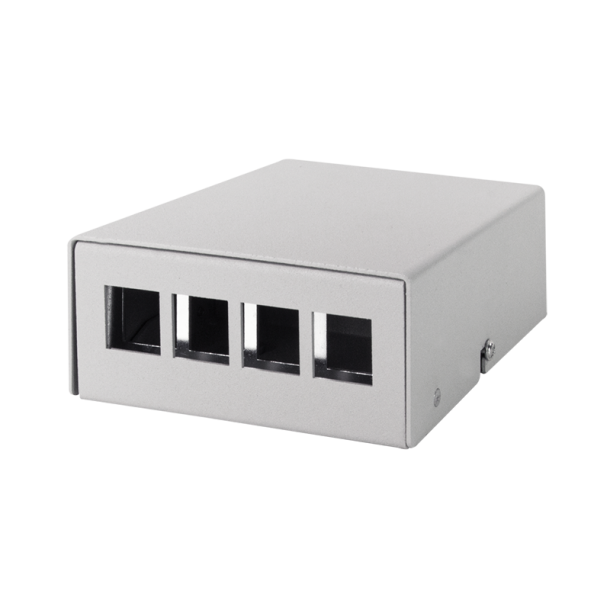 Consolidation point box 4-port, desk/wall/dinrail mounting