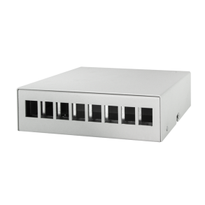 Consolidation point box 8-port, desk/wall/rail mounting