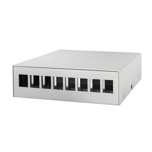 Consolidation point box 8-port, desk/wall/rail mounting