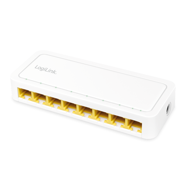 LogiLink 8-ports Gigabit desktop network switch, white