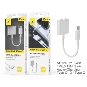 MTK USB-C adapter - USB-C Han til 2 x USB-C Hun