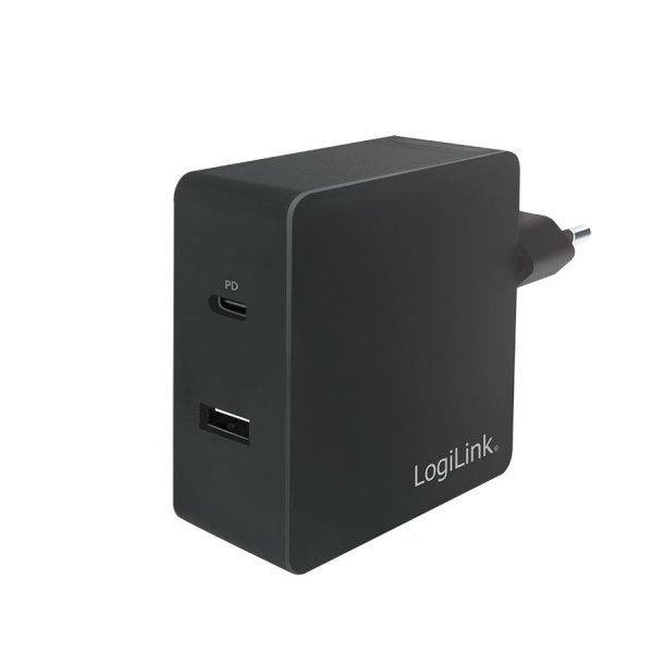 USB power socket adapter, 1x USB-C Port & 1x USB-A Port, 65W