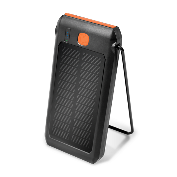 Solar power bank 10.000 mAh, flashlight, 2x USB-A QC & 1x USB-C PD