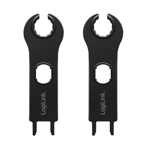 Mounting wrench set, for MC4 solar cable connectors, 2 pcs, plastic, black