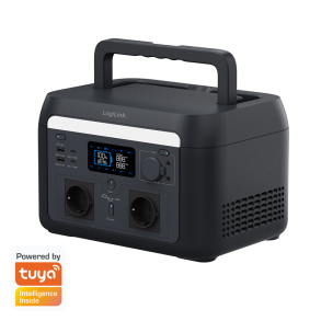 Portable power station, 600 W, LiFePO4 batterie, Tuya compatible, black