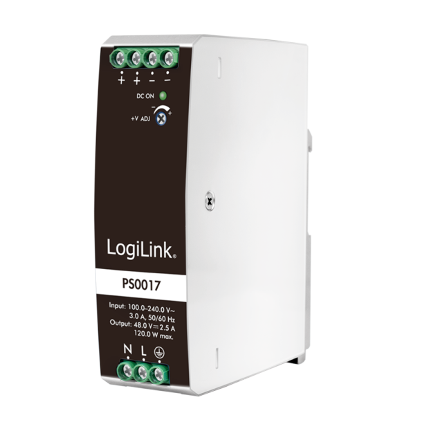 LogiLink DIN Rail Power Supply 120 W / 48 V