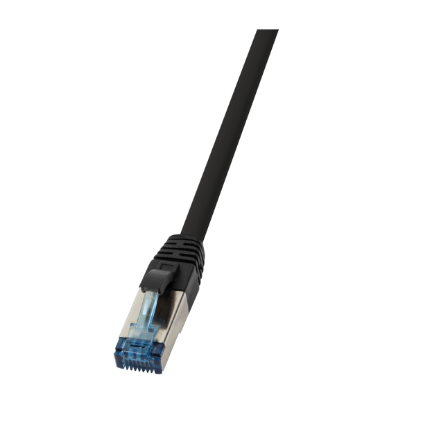 Cat.6A S/FTP, PUR patch cable, 10G, 30m, black