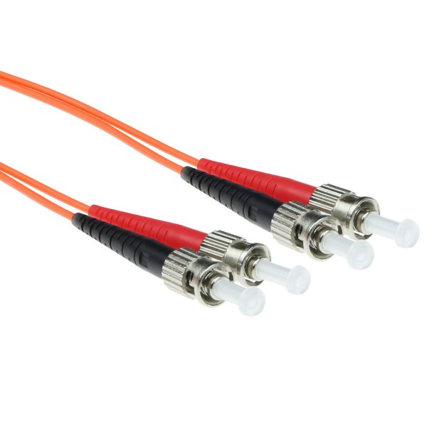 ACT 0.5 meter LSZH Multimode 62.5/125 OM1 fiber patch cable duplex with ST connectors