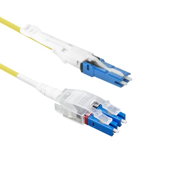 ACT 0.5 meters Singlemode 9/125 OS2 Polarity Twist uniboot duplex fiber patch cable with CS - LC connectors